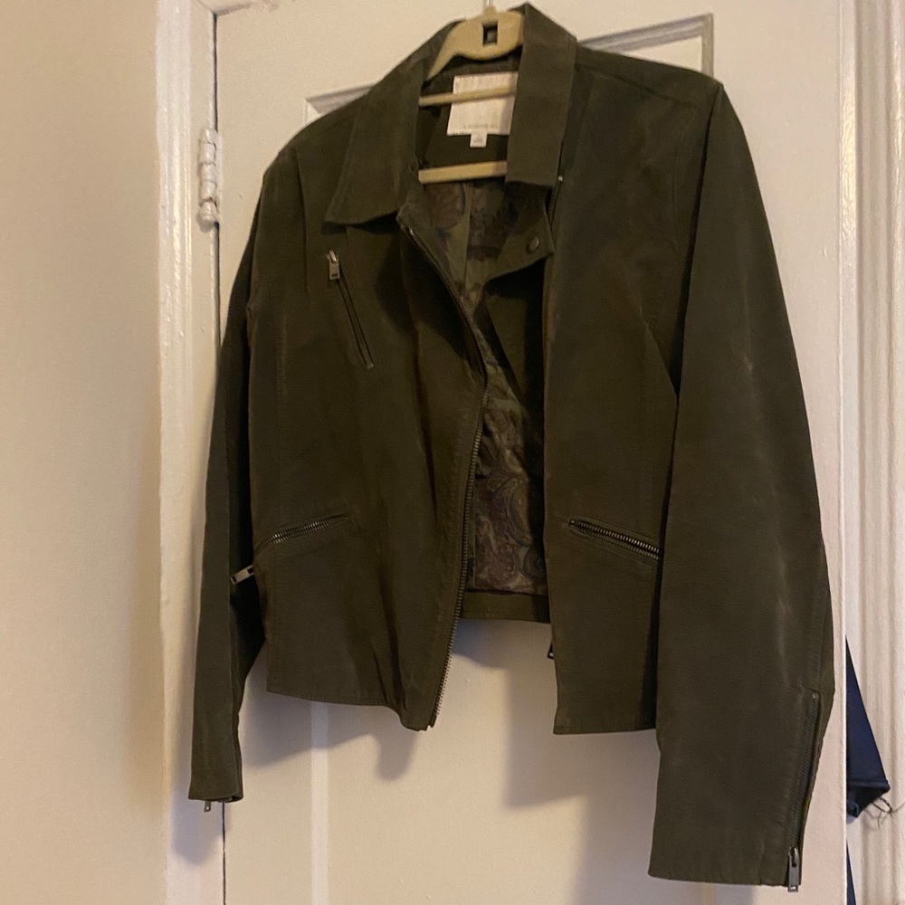 Suede green jacket